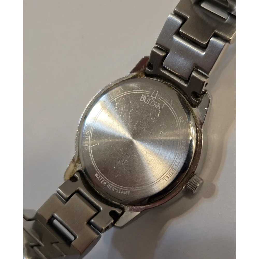Womens Bulova Watch 96L153 Crystal 2 Tone Dial 6.75